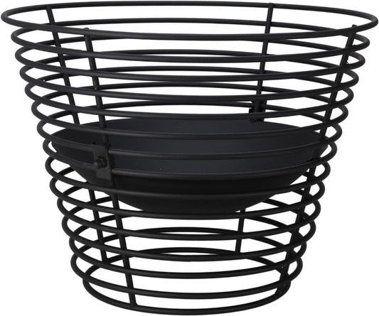 Vuurkorf Ember zwart metaal Ø 53 cm voor tuin en terras