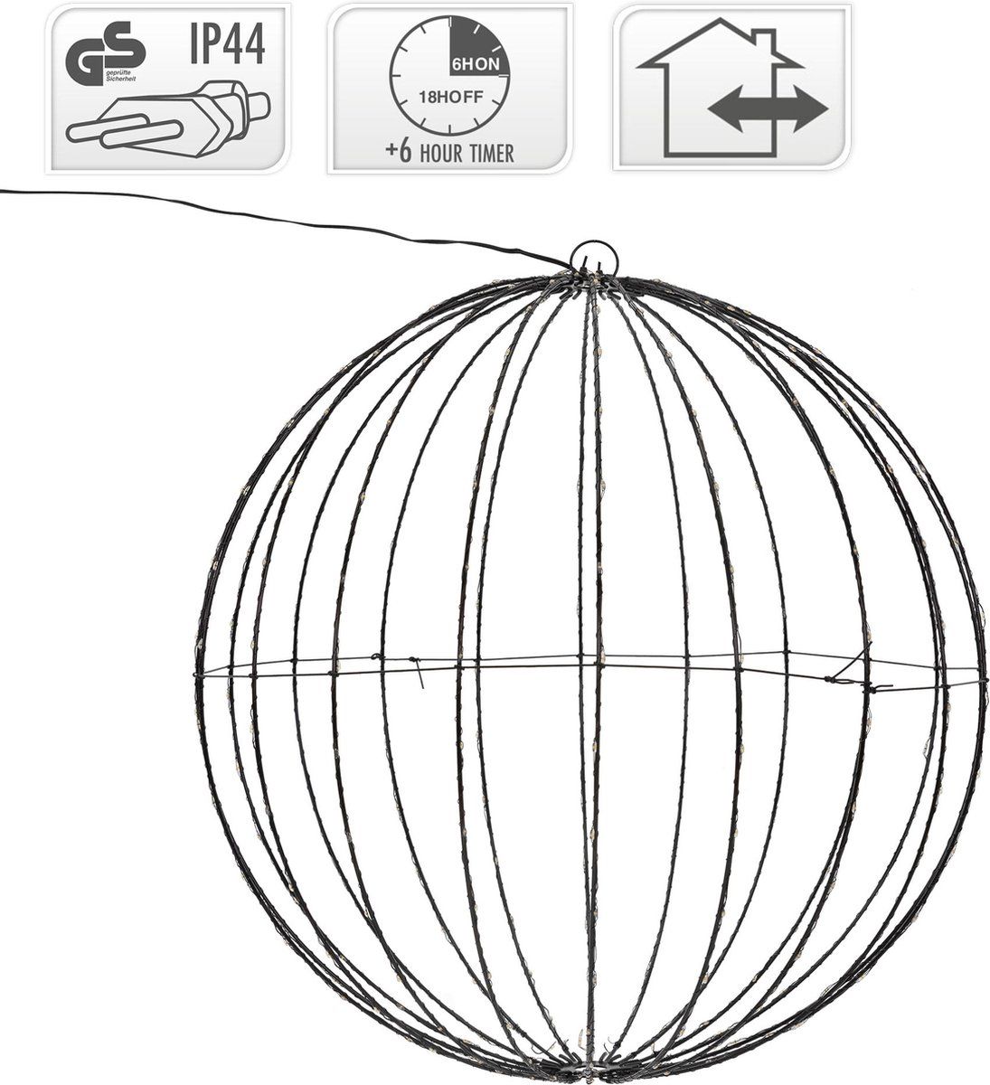 Lichtbol kerst 50 cm met 320 extra warmwitte LED – foto 4