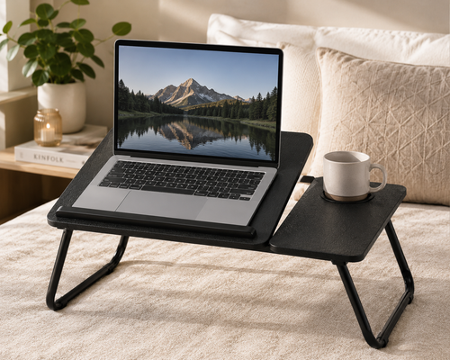 Bedtafel Verstelbaar Zwart — Laptop-, Ontbijt- & Boekentafel