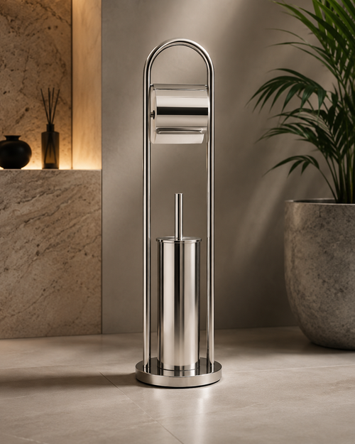 Vrijstaande toiletbutler Brava roestvrijstaal 80 cm