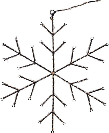 Verlichte sneeuwvlok 37 cm, extra warm wit