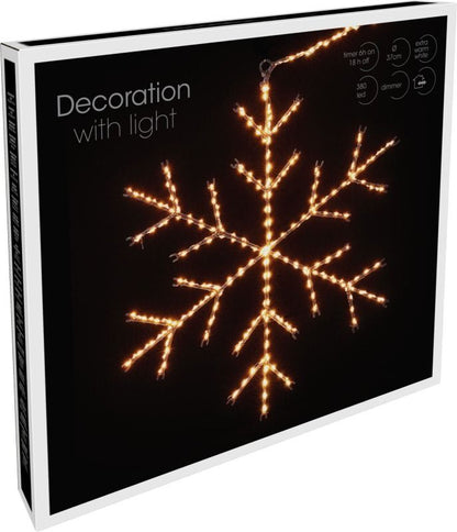 Sneeuwvlok kerstverlichting met timer en dimmer