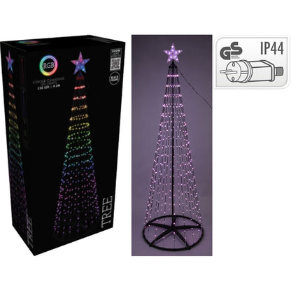 Kerstverlichting voor vlaggenmast 300 cm met 550 RGB LED