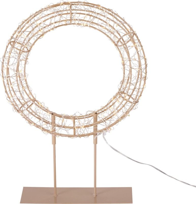 Verlichte kerstring met warmwitte en extra warmwitte LED