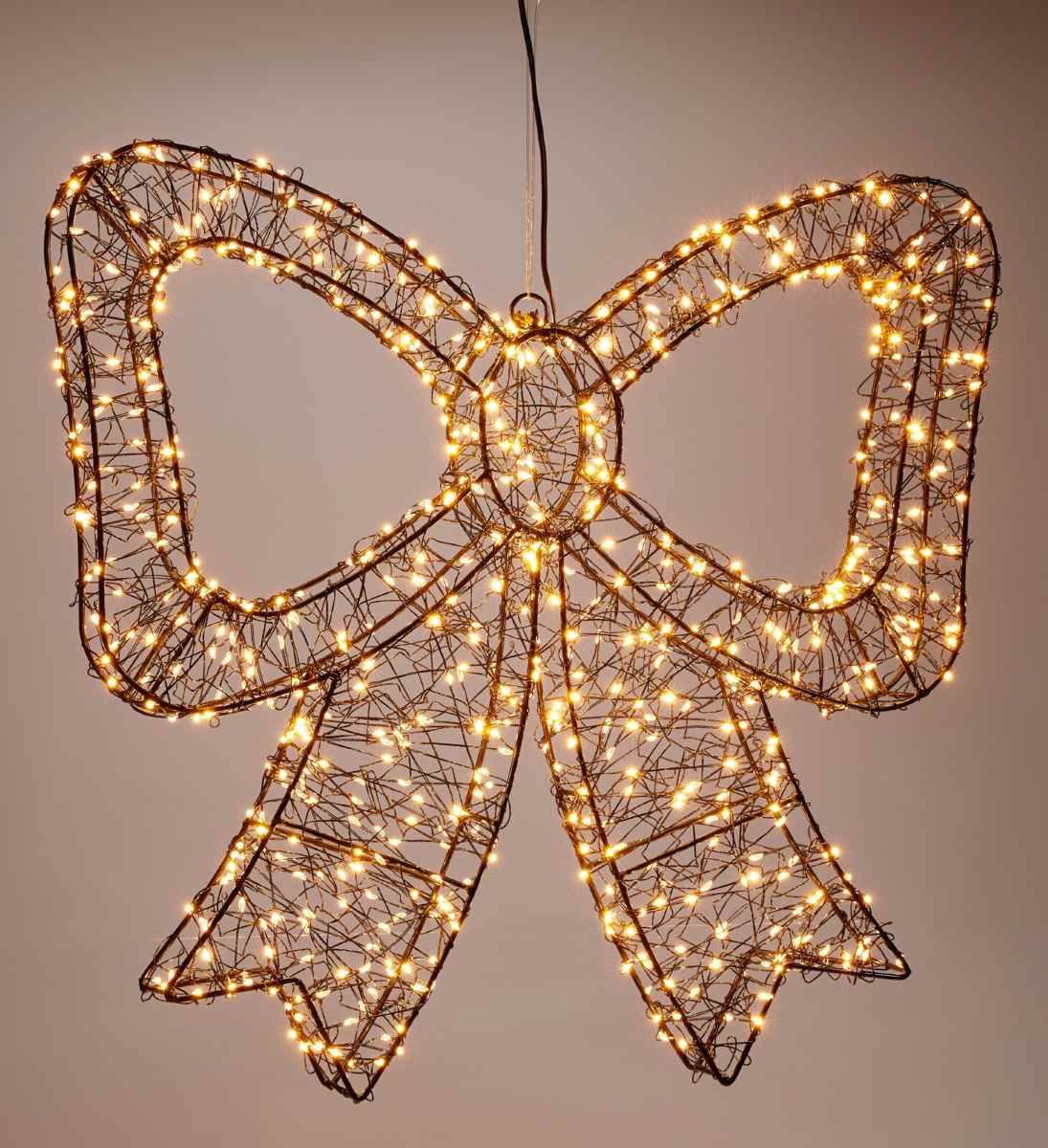 Verlichte Kerststrik, 38 cm, 500 LED Extra Warm Wit