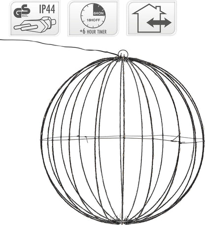Lichtbol kerst 40 cm met 240 extra warmwitte LED – foto 4
