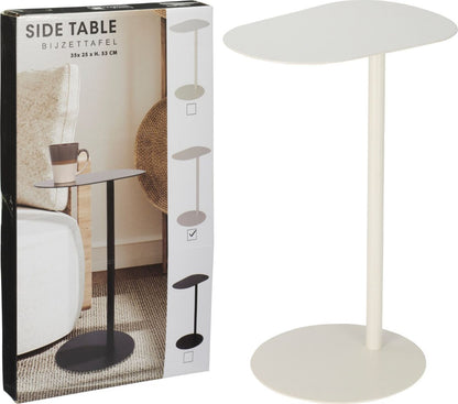 Witte metalen bijzettafel 35 × 25 × 53 cm