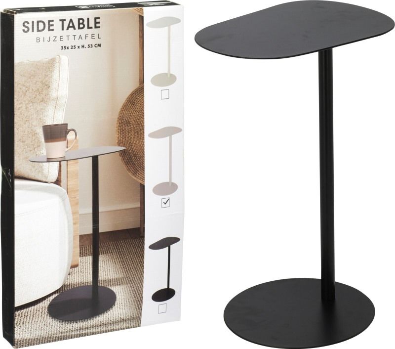 Bijzettafel Vesper zwart metaal 35 x 23 x 53 cm — afbeelding 2