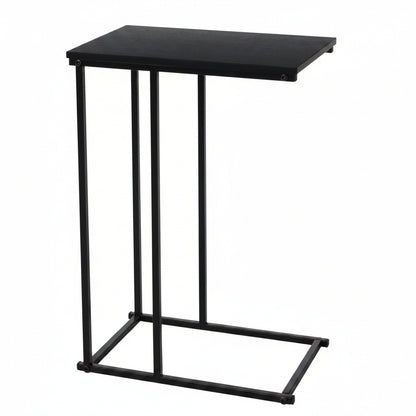 Trends4You Bijzettafel - Banktafeltje - Zwart - Metaal En Hout - 40X26Xh58Cm