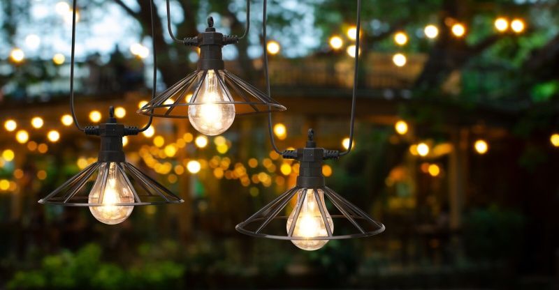 Tuinverlichting filament 6 LED lampen met timer warm wit — afbeelding 2