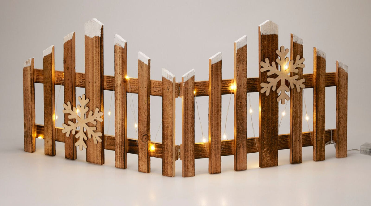 Kersthek met LED-Verlichting - Hout - 76 cm