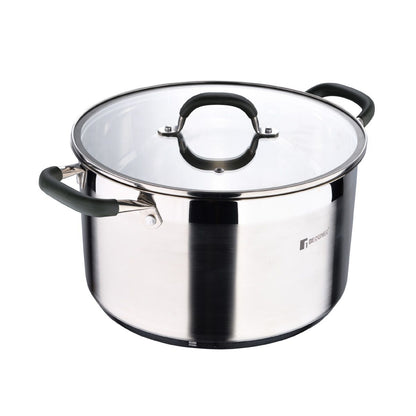 Bergner Midnight RVS Soeppan met Deksel, 28 cm, 9,5 L