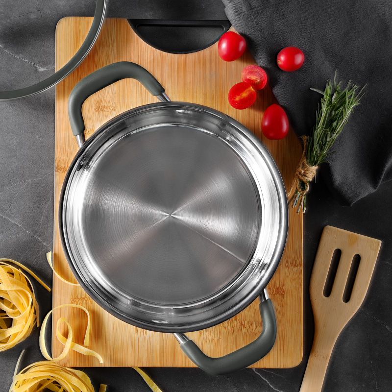 Bergner Midnight RVS Soeppan met Deksel, 28 cm, 9,5 L