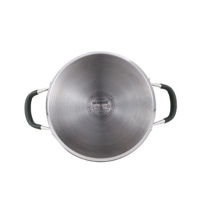 Bergner Midnight RVS Soeppan met Deksel, 28 cm, 9,5 L