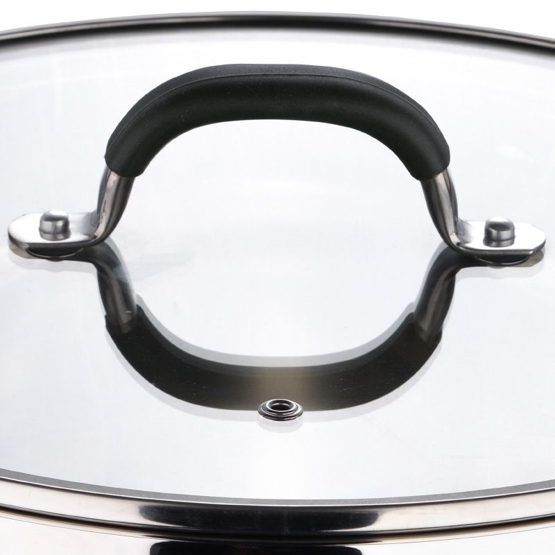 Bergner Midnight RVS Soeppan met Deksel, 28 cm, 9,5 L