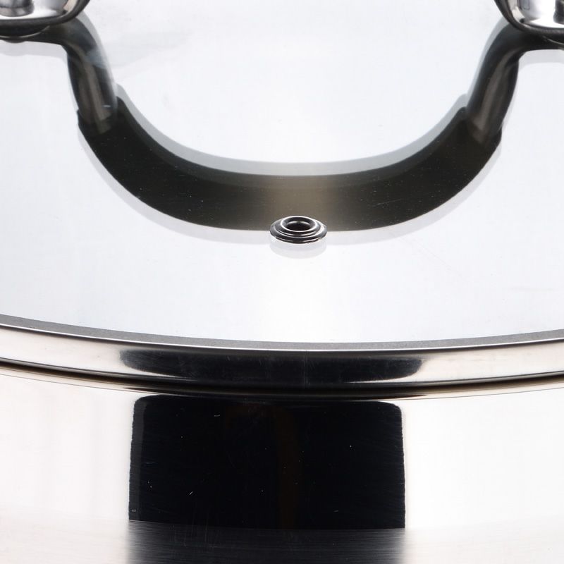 Bergner Midnight RVS Soeppan met Deksel, 28 cm, 9,5 L