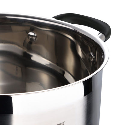 Bergner Midnight RVS Soeppan met Deksel, 28 cm, 9,5 L