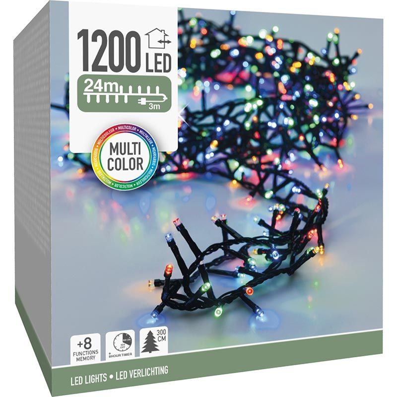 Kerstverlichting buiten 24 m met 1200 multicolor LED – foto 3