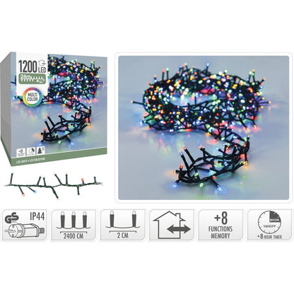 Kerstverlichting buiten 24 m met 1200 multicolor LED – foto 2