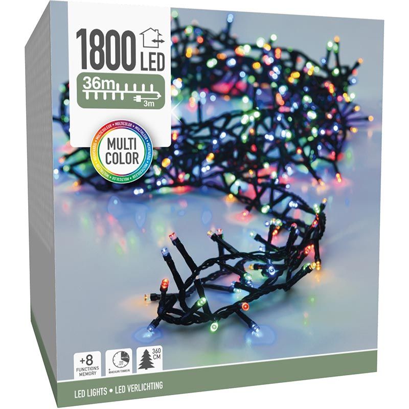 Kerstverlichting buiten 36 m met 1800 multicolor LED – foto 3