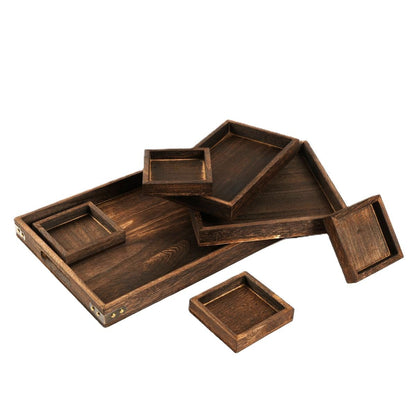 Dienbladen Paulowniahout - Set van 7