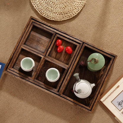 Dienbladen Paulowniahout - Set van 7