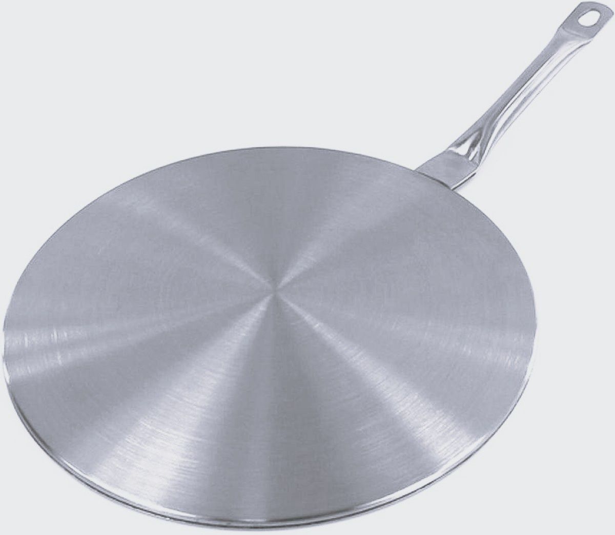 Inductie adapterplaat Ø 20 cm RVS met afneembaar handvat