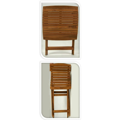 Bistroset 3-delig inklapbaar FSC acaciahout teaklook — afbeelding 3