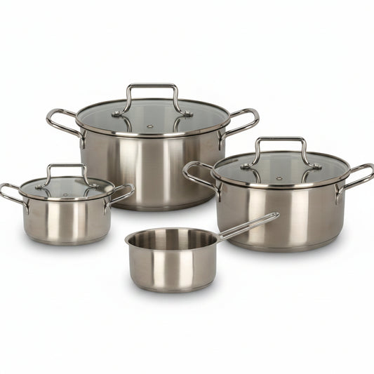 Pannenset Cucina 7-delig RVS alle warmtebronnen inductie — afbeelding 2