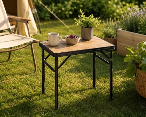 Inklapbare campingtafel hoogte verstelbaar aluminium lichtgewicht 60 x 45 cm