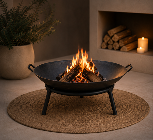 Vuurschaal Ambiance gietijzer rond Ø 60 cm zwart tuin terras