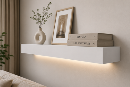 Wandplank "Lumina" — LED Verlichting Wit — afbeelding 2