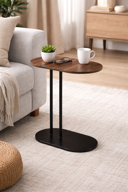 Bijzettafel "Forge" — Industrieel Bruin | 58 cm