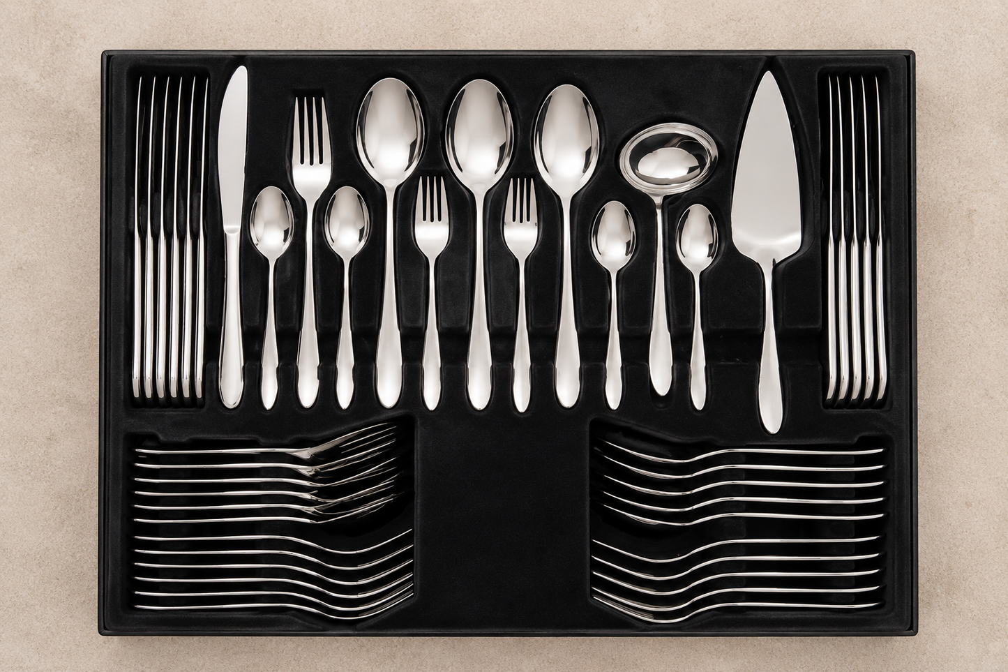 Bestekset 60-delig RVS luxe set in geschenkdoos — afbeelding 3