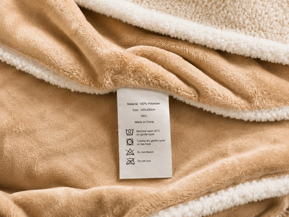 Sherpa Fleece Plaid — 150x200 cm | Beige