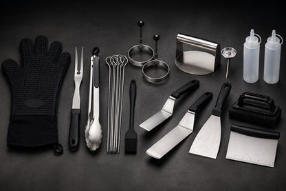 BBQ accessoires set 24-delig RVS met opbergtas — afbeelding 2