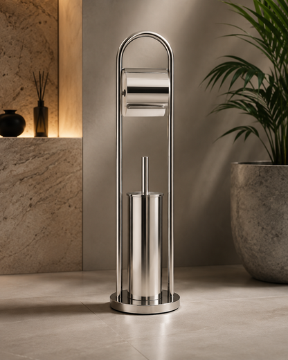 Vrijstaande toiletbutler Brava roestvrijstaal 80 cm