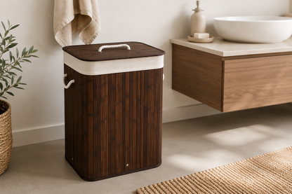 Wasmand "Natural" — Opvouwbaar Bamboe | 72 Liter