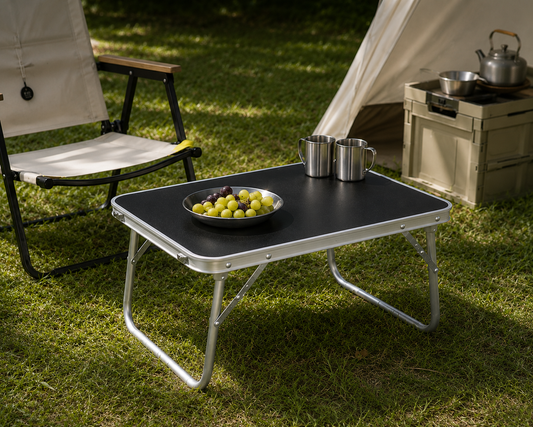 Opvouwbare campingtafel 40 x 40 x 30 cm licht en compact