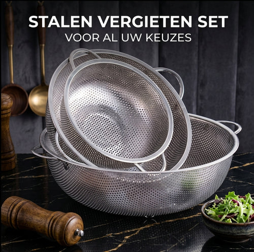 Vergietset RVS — Set van 3