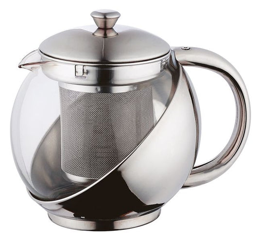 Theepot met filter 0,75 liter roestvrijstaal