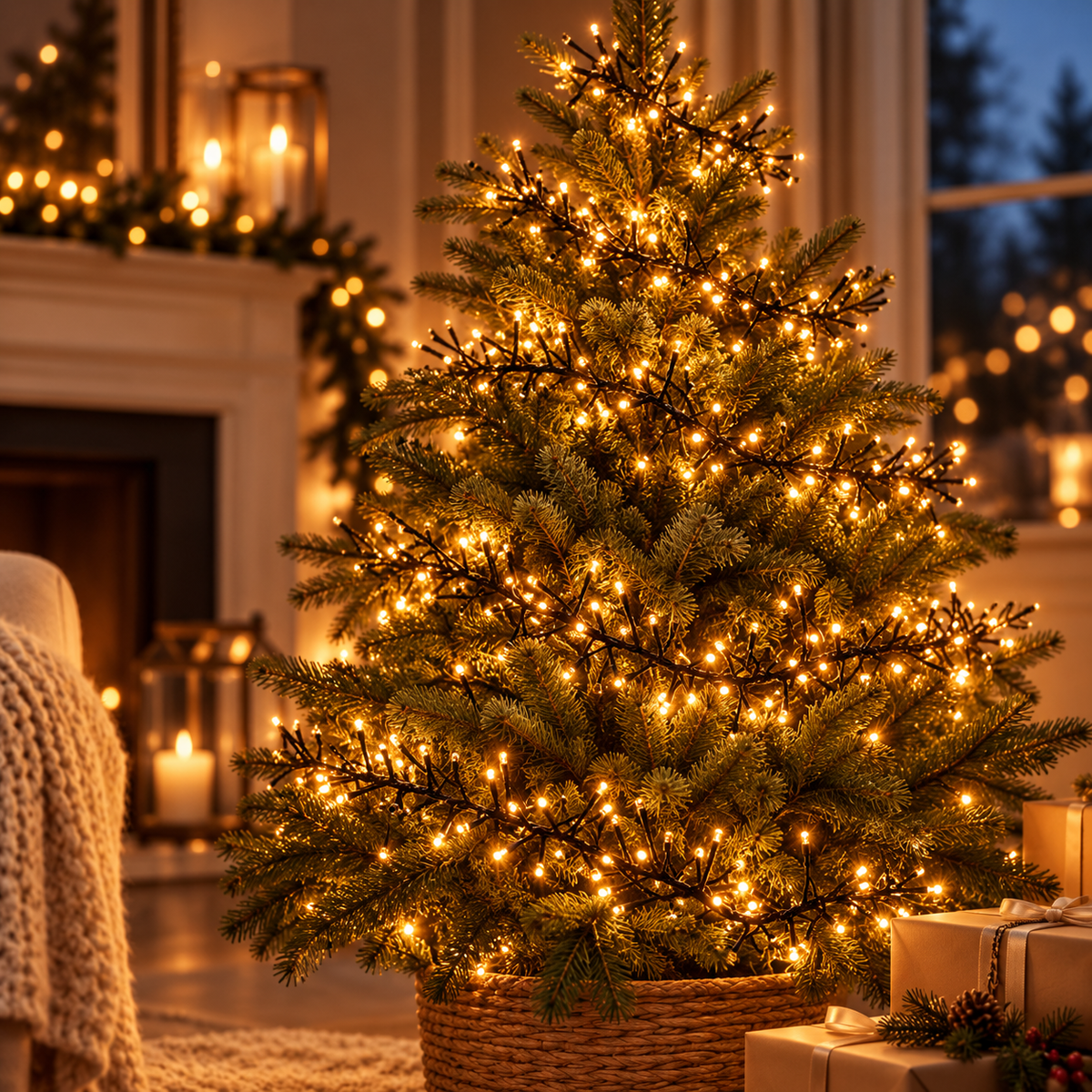 Clusterverlichting 4,9 m, 384 extra warmwitte leds in luxe sfeer