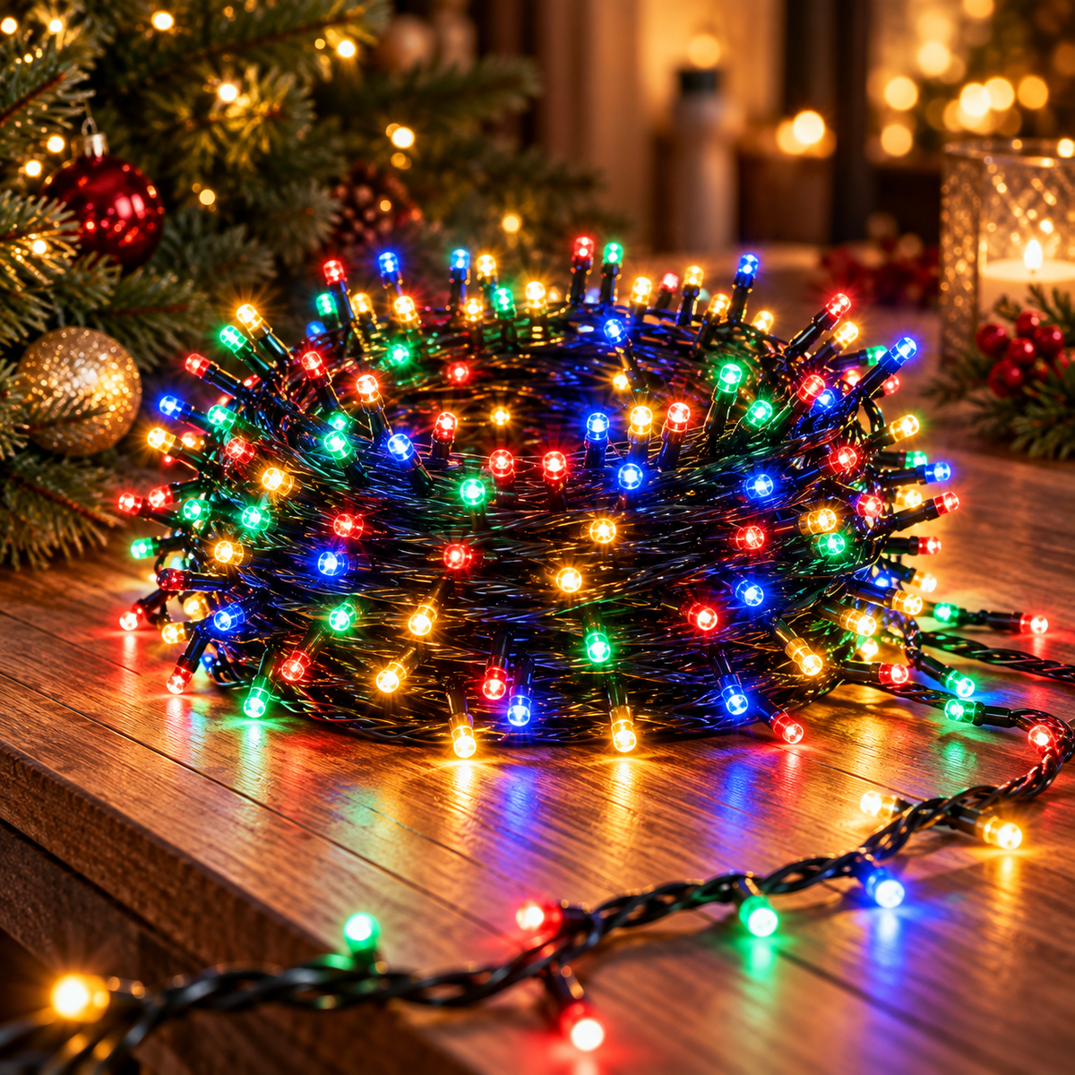 Microcluster kerstverlichting 1500 LED 30 meter multicolor – VATA Living