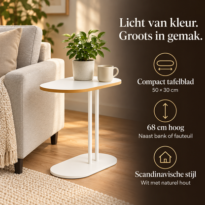 Scandinavische bijzettafel wit hout – kenmerken
