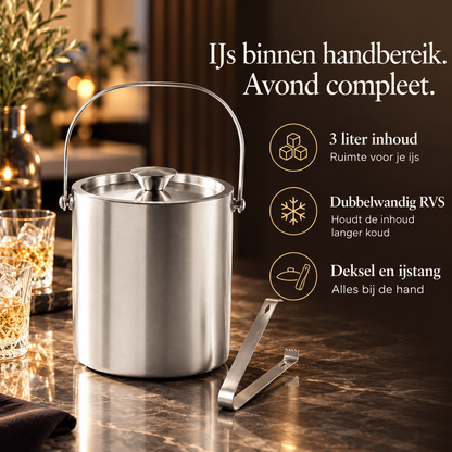 IJsemmer 3 liter dubbelwandig RVS – kenmerken