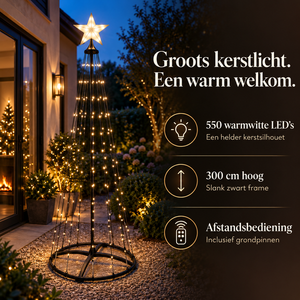Kerstverlichting voor Vlaggenmast – 300 cm, 550 LED