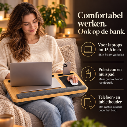 Laptopkussen / Schoottafel voor Bank en Bed – voordelen en productkenmerken in een passende omgeving